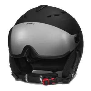 Briko - Elio Visor - Casco Sci Adulto con Visiera Unisex - Matt Black-SM2